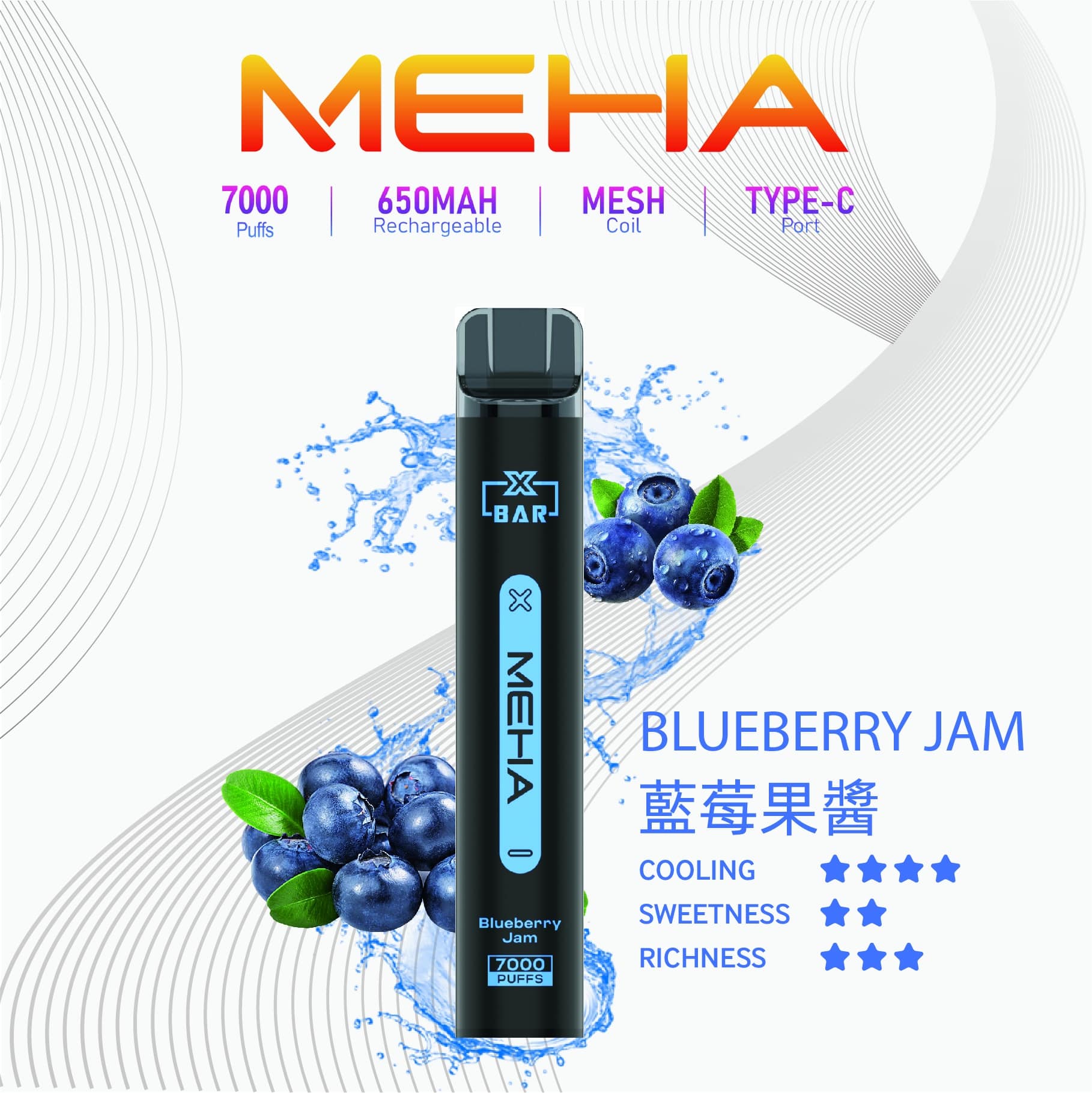Meha Xbar 魅嗨小黑條 一次性電子煙 7000口|大容量持久型 台灣現貨供應:圖片 12